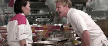 A chef's reaction to someone breaking their hand mixer