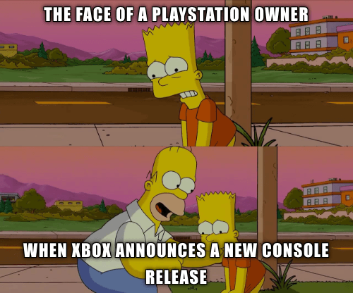 The face of a Playstation owner when Xbox announces... 7 Playstation Funny Memes Moments