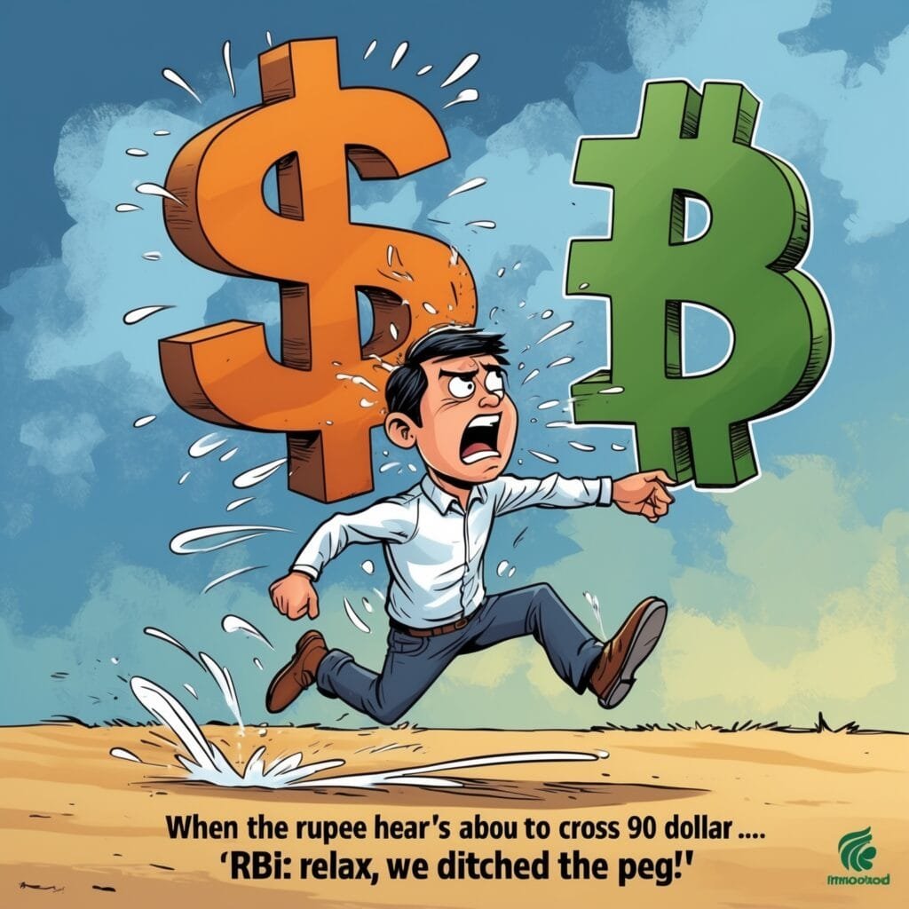 Rupee May Drop Below 90 Per Dollar as RBI Moves Away from Quasi-Peg Policy 2 Rupee Drop Vs Dollar Meme